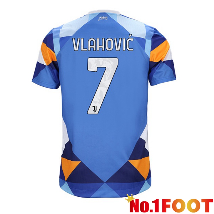 Juventus (VLAHOVIC 7) Jersey Fourth Blue 2021/2022