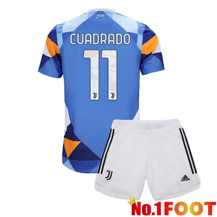 Juventus (CUADRADO 11) Jersey Kids Fourth Blue 2021/2022