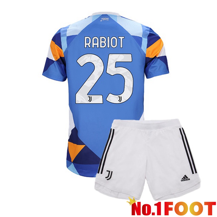 Juventus (RABIOT 25) Jersey Kids Fourth Blue 2021/2022