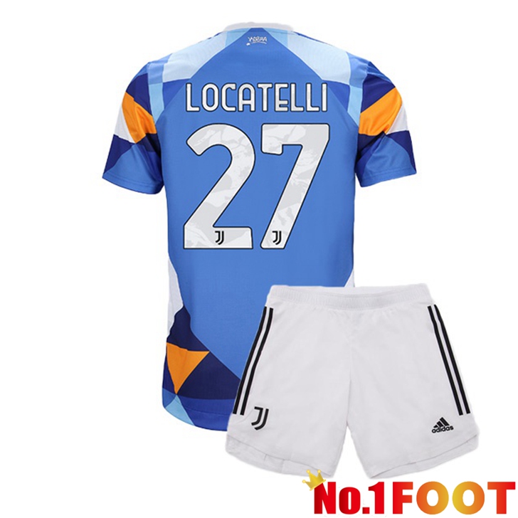 Juventus (LOCATELLI 27) Jersey Kids Fourth Blue 2021/2022