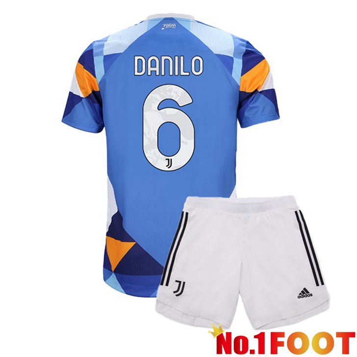 Juventus (DANILO 6) Jersey Kids Fourth Blue 2021/2022