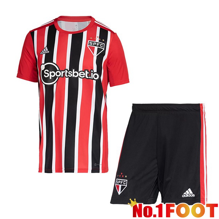 Sao Paulo FC Kids Jersey Away Red 2022/2023