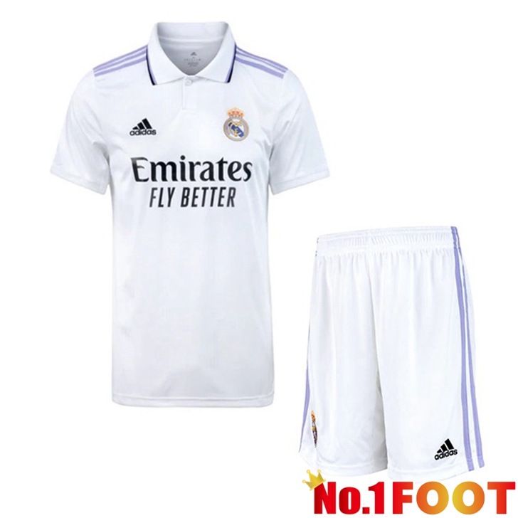 Real Madrid Jersey Home Kids White 2022/2023