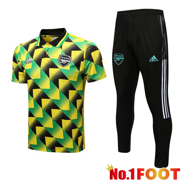 Arsenal polo shirt + Pants Green Black 2022/2023 - Click Image to Close