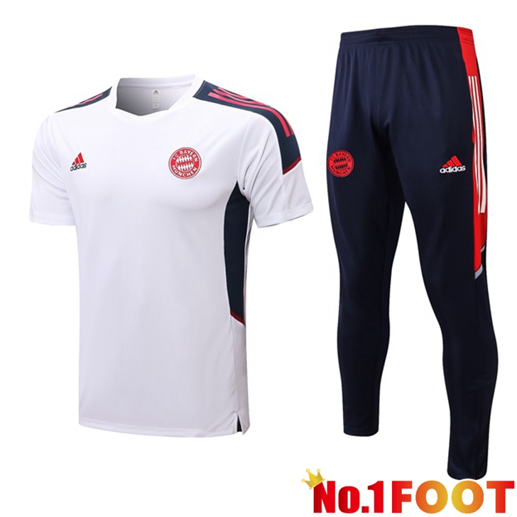 Bayern Munich Training T Shirt Pak + Pants White 2022/2023