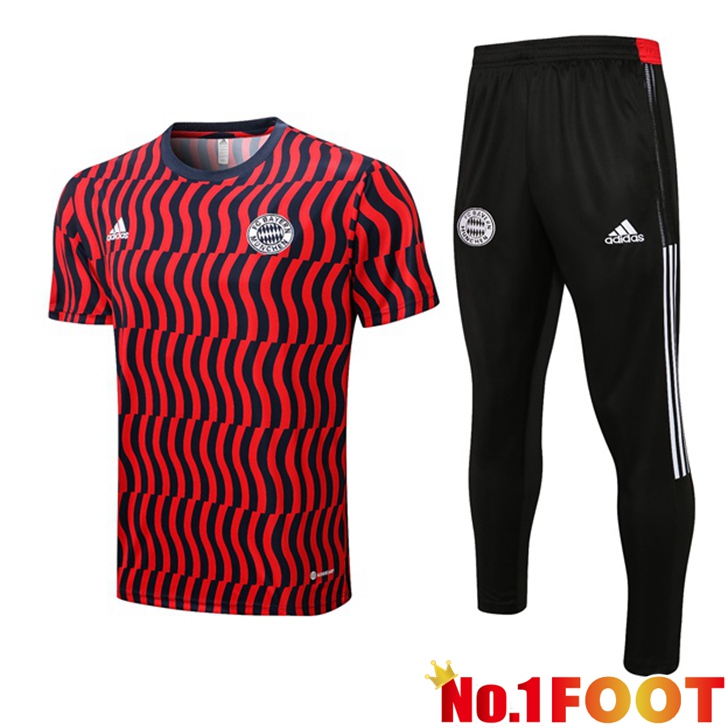 Bayern Munich Training T Shirt Pak + Pants Red 2022/2023