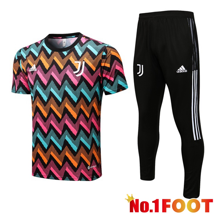 Juventus Training T Shirt Pak + Pants Blue Pourpre 2022/2023