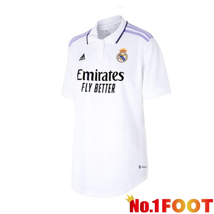 Real Madrid Jersey Home Womens White 2022/2023