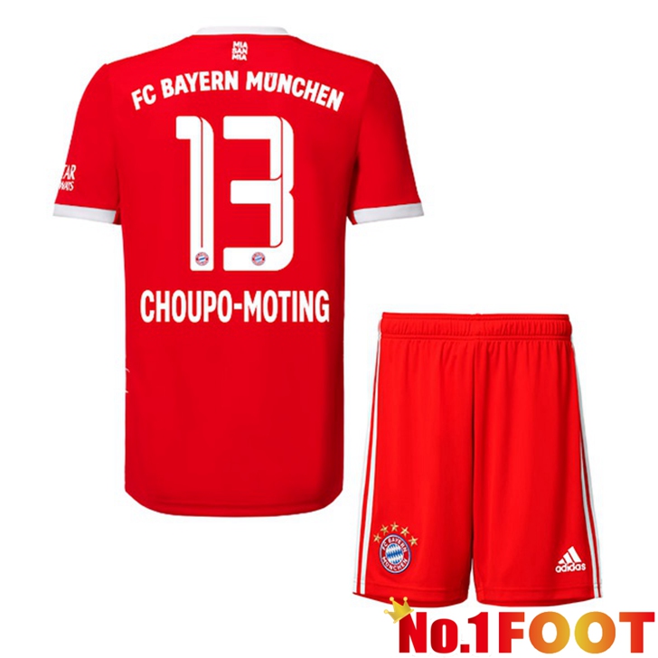 Bayern Munich (Choupo-Moting 13) Jersey Home Kids Red 2022/2023