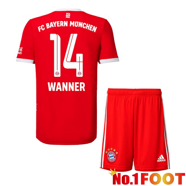 Bayern Munich (Wanner 14) Jersey Home Kids Red 2022/2023