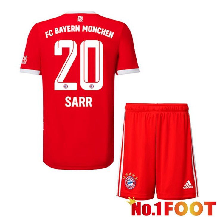 Bayern Munich (Sarr 20) Jersey Home Kids Red 2022/2023