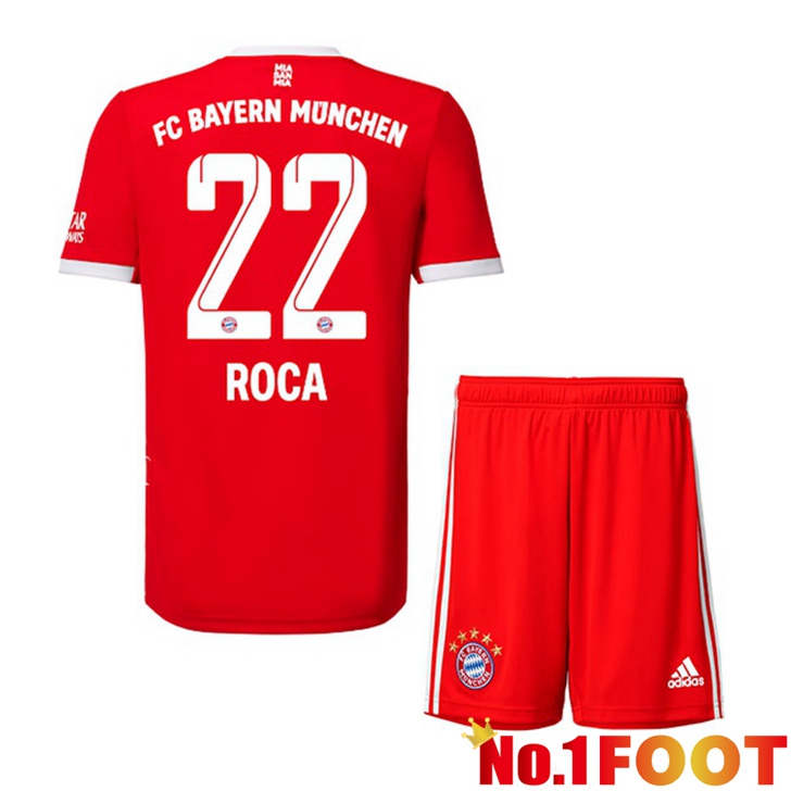 Bayern Munich (Roca 22) Jersey Home Kids Red 2022/2023