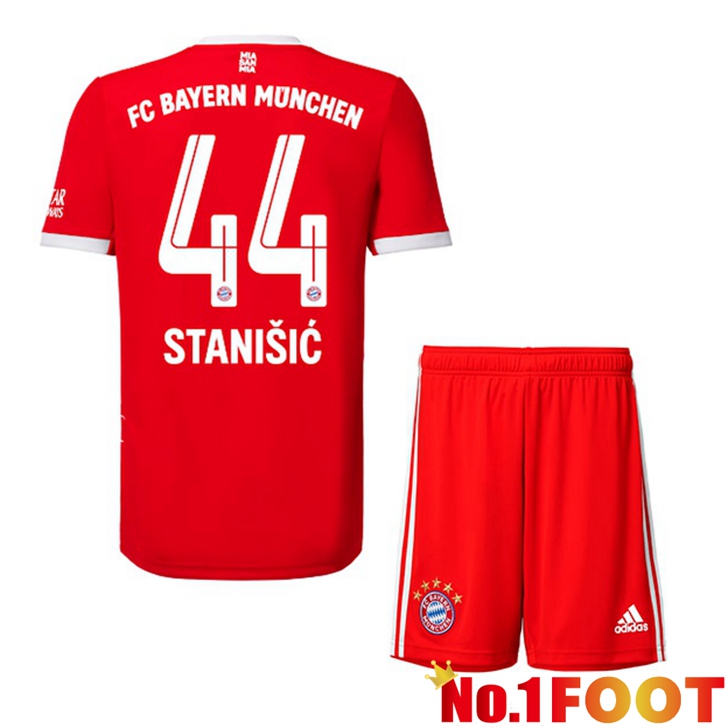 Bayern Munich (Stanišić 44) Jersey Home Kids Red 2022/2023