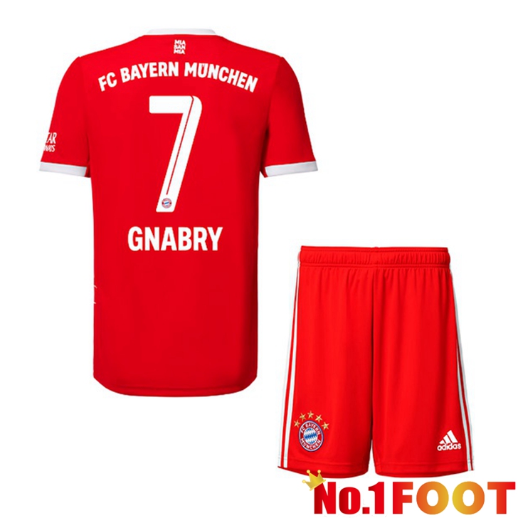 Bayern Munich (Gnabry 7) Jersey Home Kids Red 2022/2023