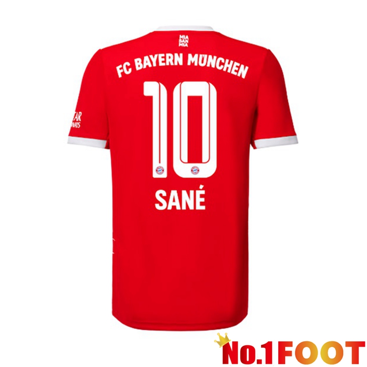 Bayern Munich (Sané 10) Jersey Home Red 2022/2023