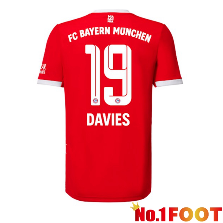 Bayern Munich (Davies 19) Jersey Home Red 2022/2023