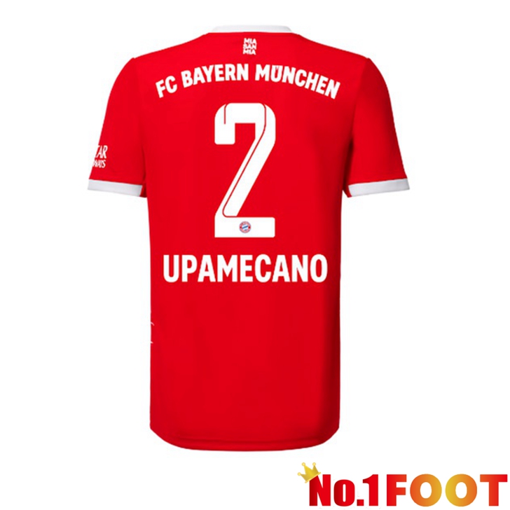 Bayern Munich (Upamecano 2) Jersey Home Red 2022/2023