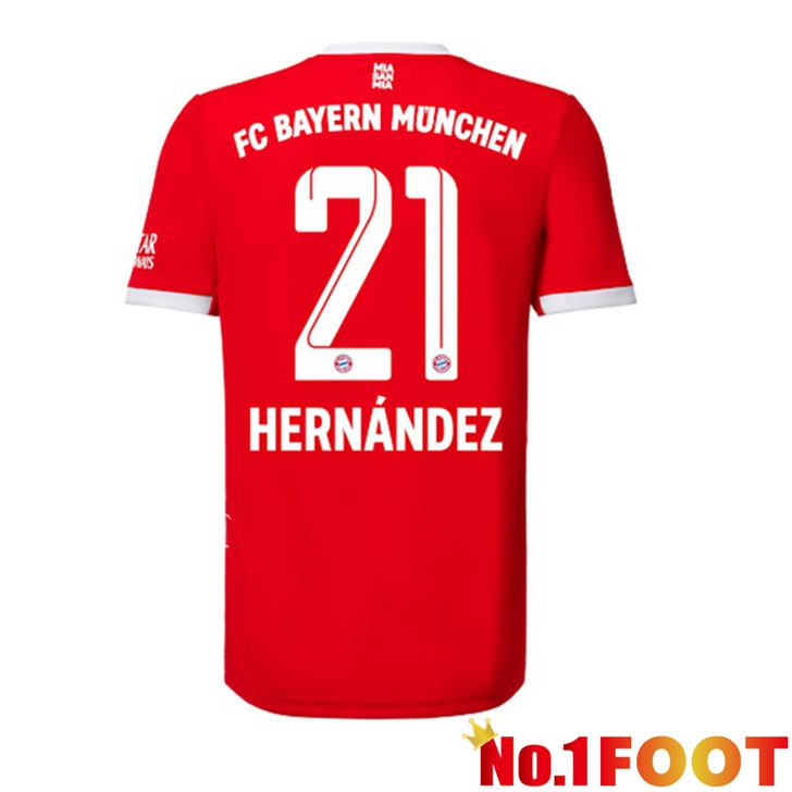 Bayern Munich (Hernández 21) Jersey Home Red 2022/2023