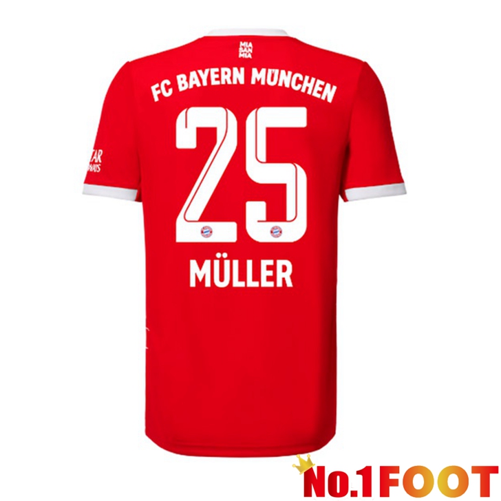 Bayern Munich (Müller 25) Jersey Home Red 2022/2023