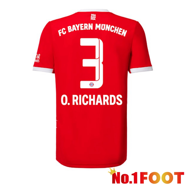 Bayern Munich (O. Richards 3) Jersey Home Red 2022/2023