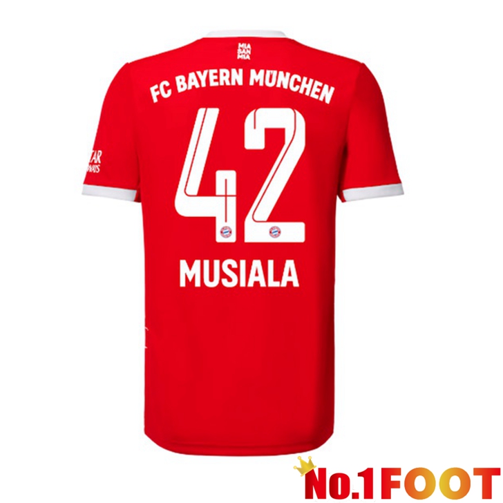 Bayern Munich (Musiala 42) Jersey Home Red 2022/2023