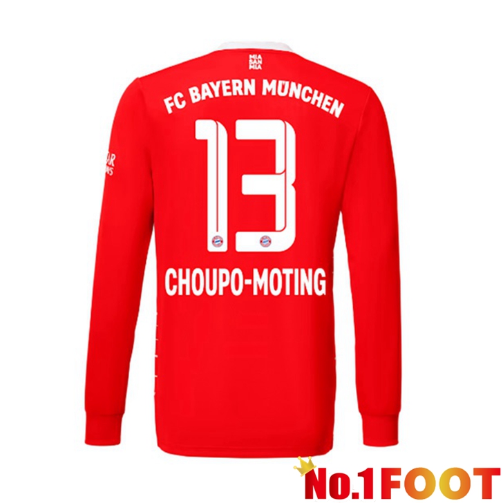 Bayern Munich (Choupo-Moting 13) Jersey Home Long Sleeve Red 2022/2023