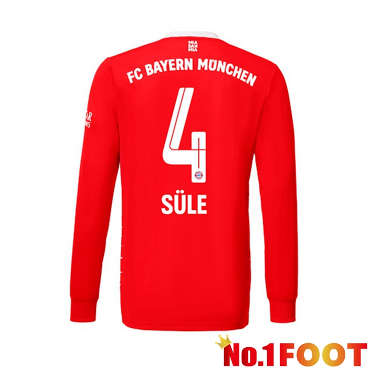 Bayern Munich (Süle 4) Jersey Home Long Sleeve Red 2022/2023