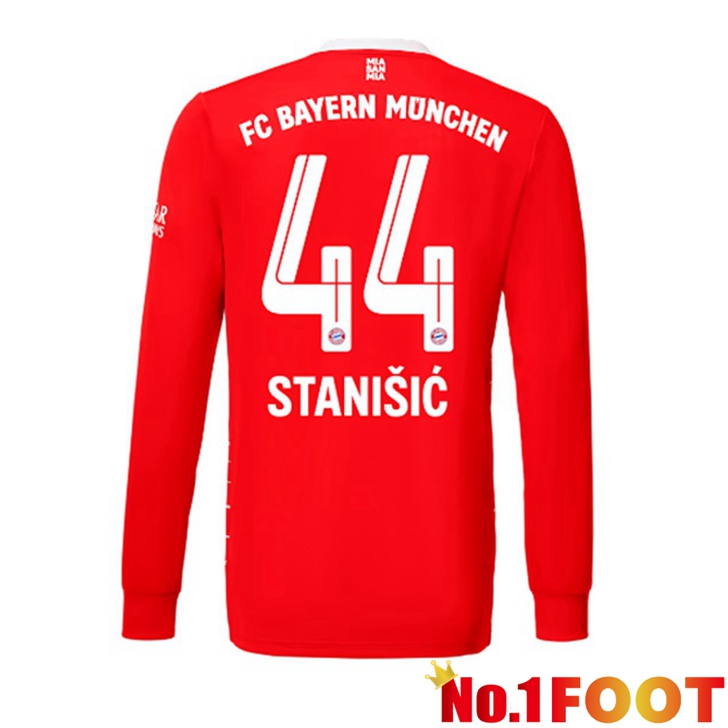 Bayern Munich (Stanišić 44) Jersey Home Long Sleeve Red 2022/2023