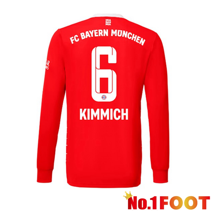 Bayern Munich (Kimmich 6) Jersey Home Long Sleeve Red 2022/2023