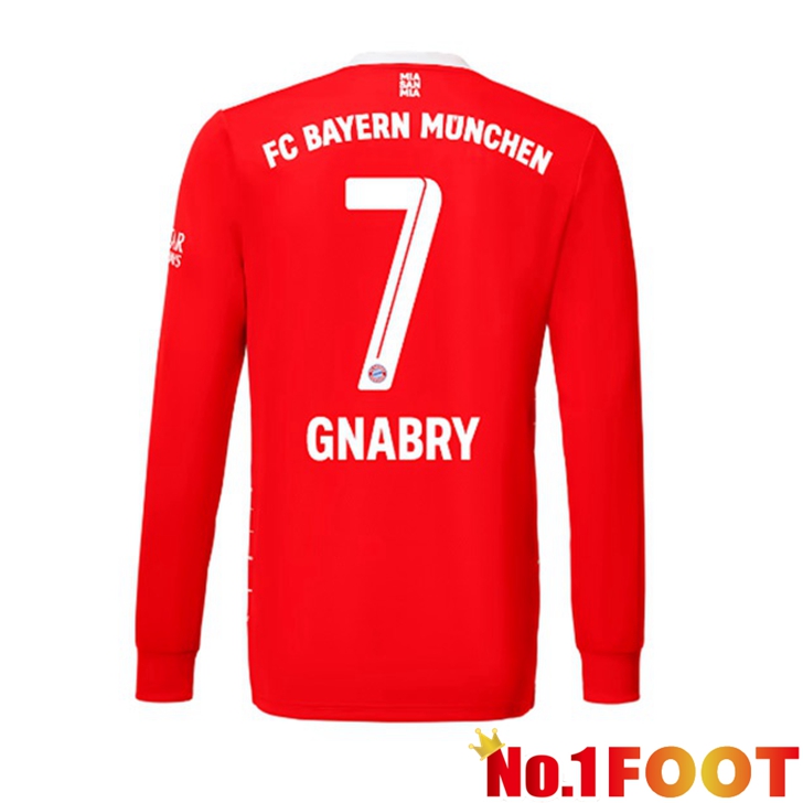 Bayern Munich (Gnabry 7) Jersey Home Long Sleeve Red 2022/2023