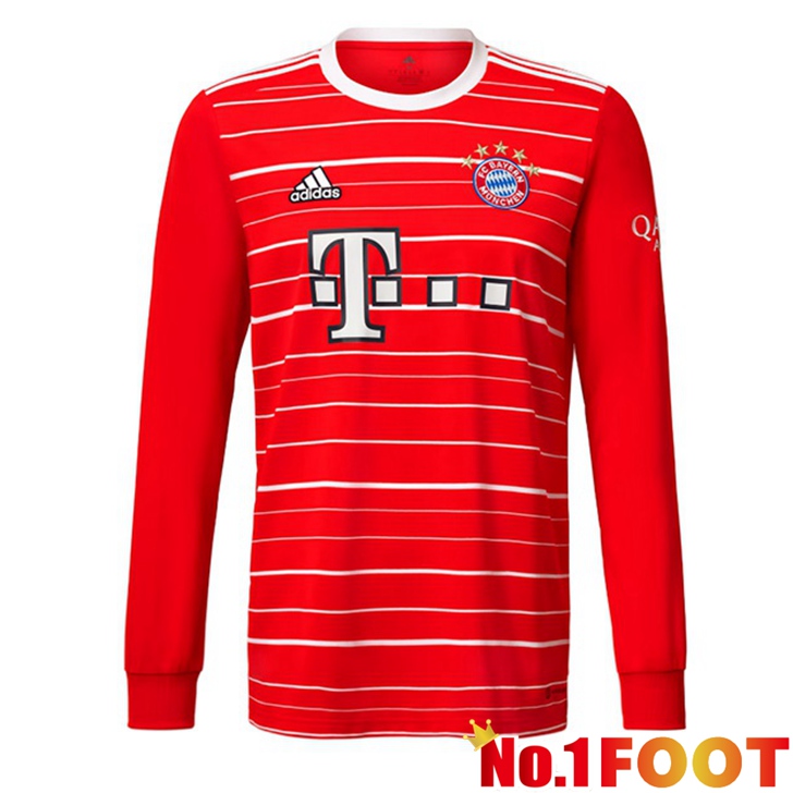 Bayern Munich Jersey Home Long Sleeve Red 2022/2023