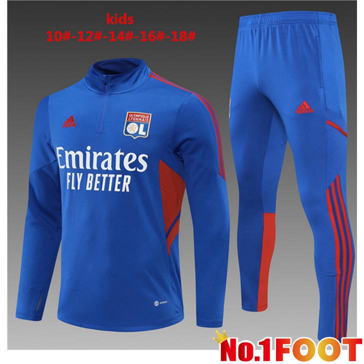 Lyon OL Training Tracksuit Kids Blue 2022/2023