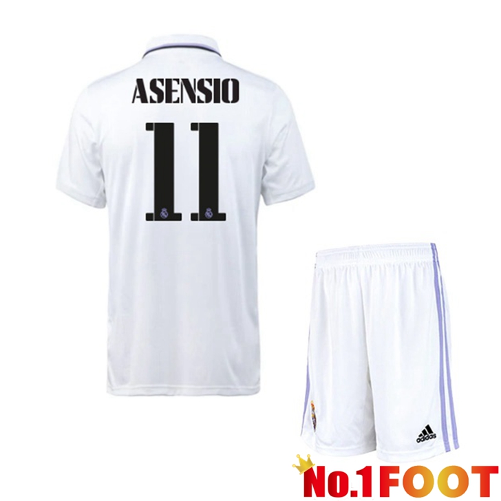 Real Madrid (Asensio 11) Jersey Home Kids White 2022/2023