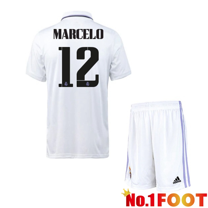 Real Madrid (Marcelo 12) Jersey Home Kids White 2022/2023