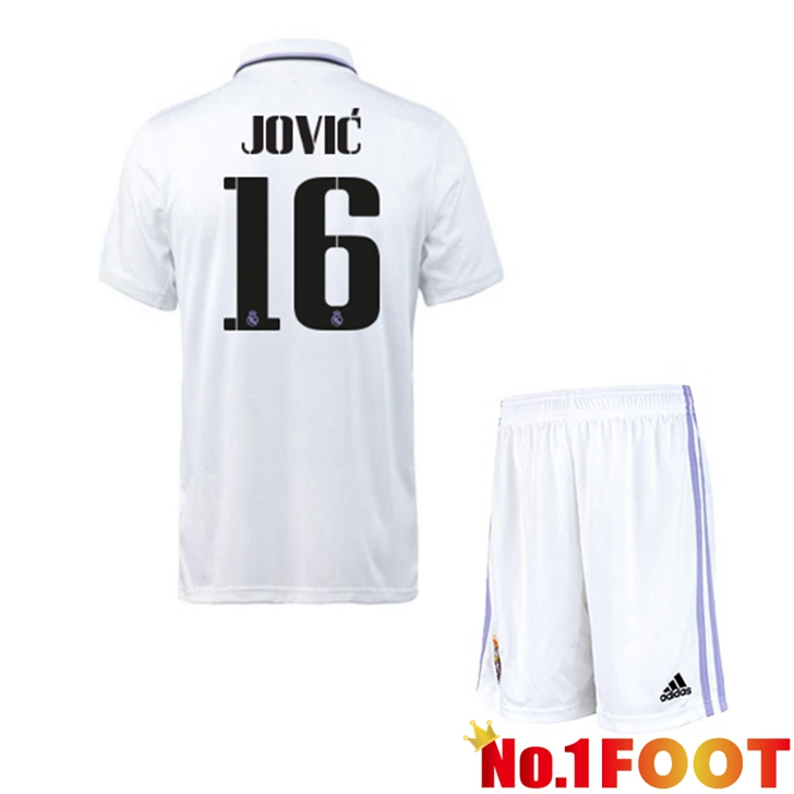 Real Madrid (Jović 16) Jersey Home Kids White 2022/2023