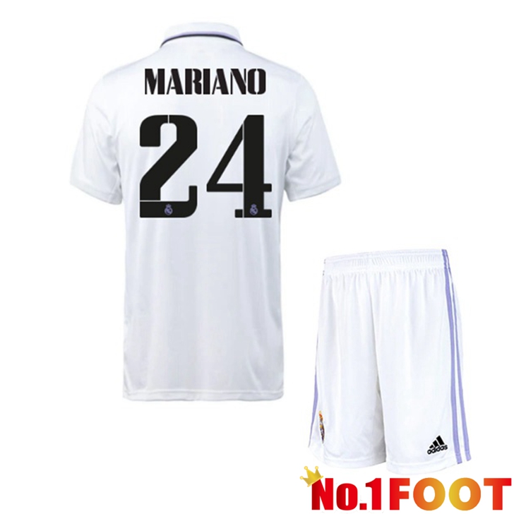 Real Madrid (Mariano 24) Jersey Home Kids White 2022/2023