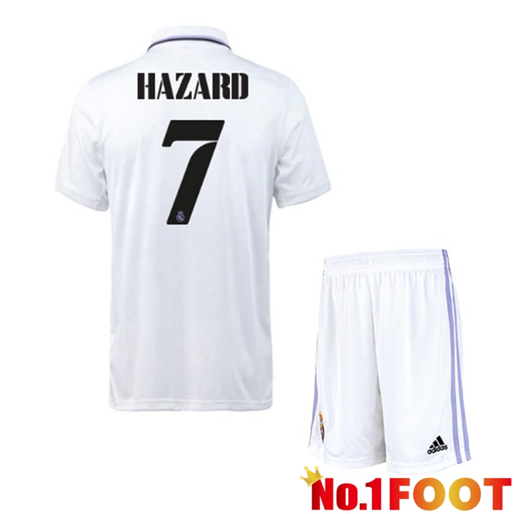 Real Madrid (Hazard 7) Jersey Home Kids White 2022/2023