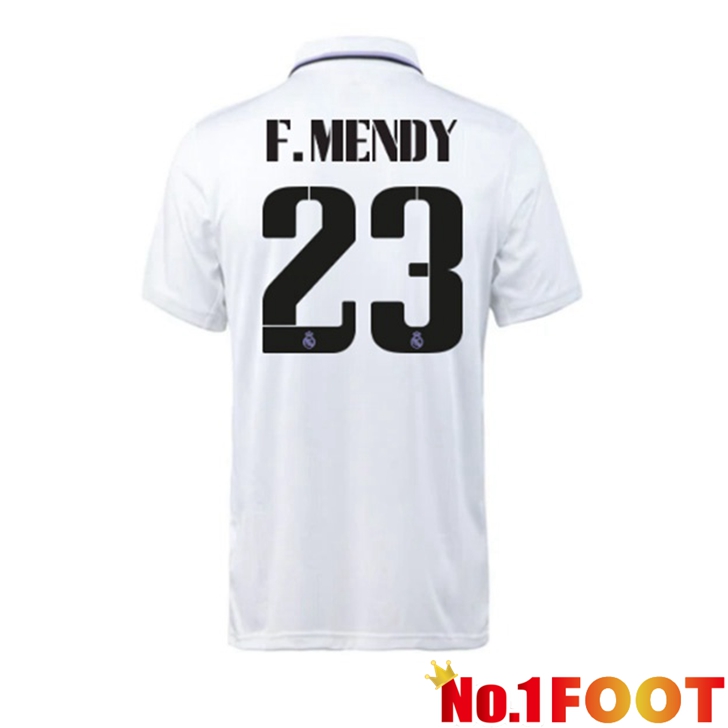 Real Madrid (F. Mendy 23) Jersey Home White 2022/2023