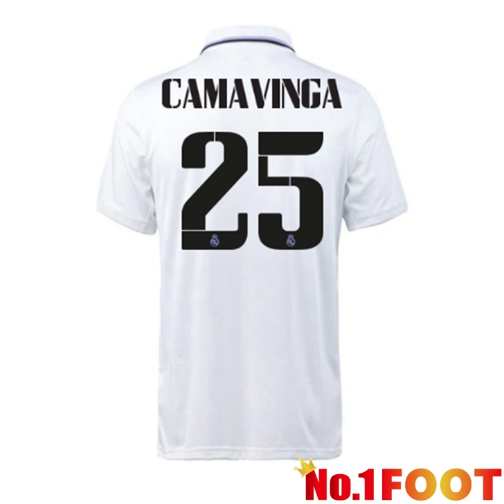 Real Madrid (Camavinga 25) Jersey Home White 2022/2023