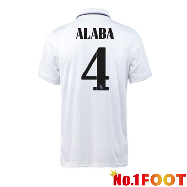 Real Madrid (Alaba 4) Jersey Home White 2022/2023