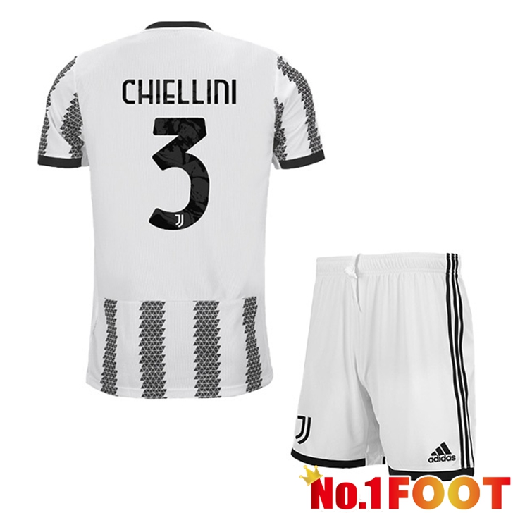 Juventus (CHIELLINI 3) Jersey Home Kids White Black 2022/2023