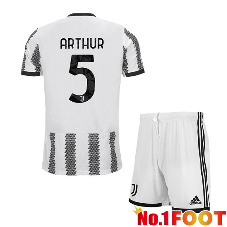 Juventus (ARTHUR 5) Jersey Home Kids White Black 2022/2023