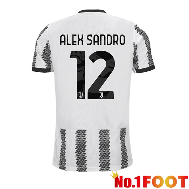 Juventus (ALEX SANDRO 12) Jersey Home White Black 2022/2023