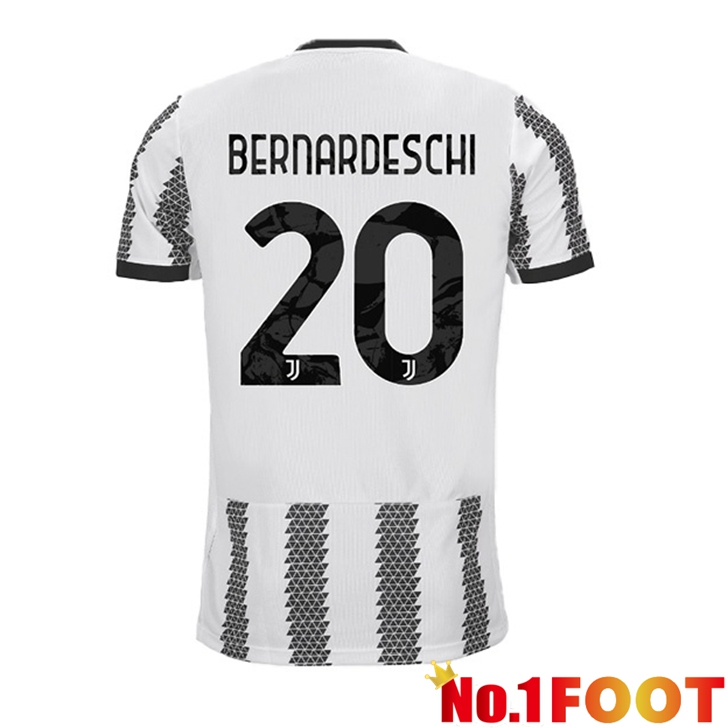 Juventus (BERNARDESCHI 20) Jersey Home White Black 2022/2023