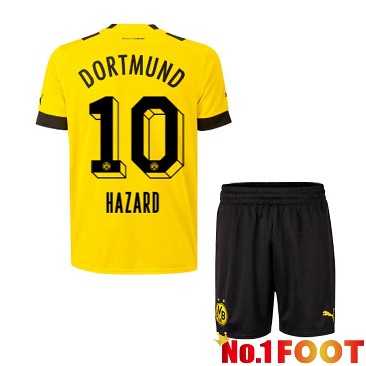 Dortmund BVB (Hazard 10) Jersey Home Kids Yellow 2022/2023