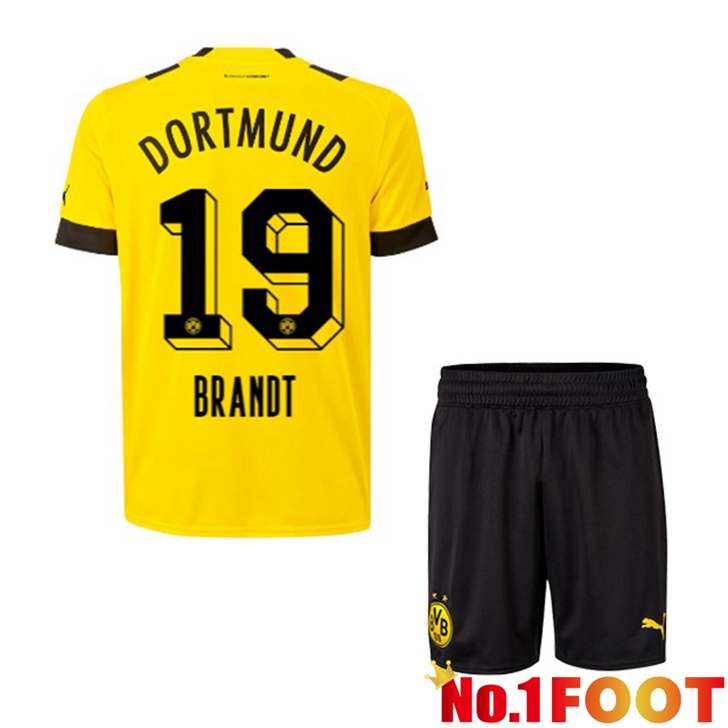 Dortmund BVB (Brandt 19) Jersey Home Kids Yellow 2022/2023