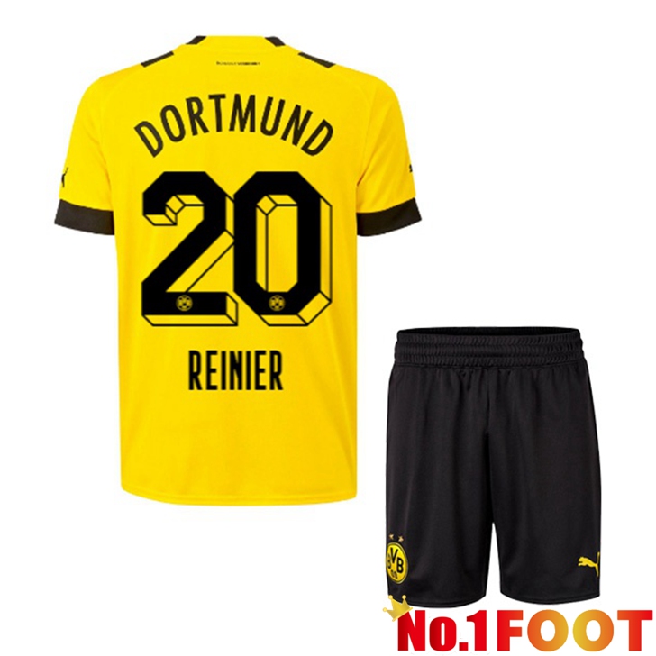 Dortmund BVB (Reinier 20) Jersey Home Kids Yellow 2022/2023