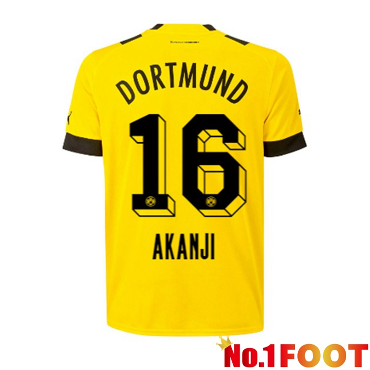 Dortmund BVB (Akanji 16) Jersey Home Yellow 2022/2023