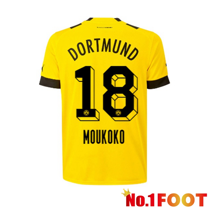 Dortmund BVB (Moukoko 18) Jersey Home Yellow 2022/2023