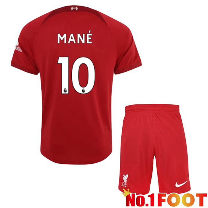 FC Liverpool (MANE 10) Jersey Home Kids Red 2022/2023